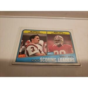 1988 Topps #218 1987 NFL Scoring Leaders - Jerry Rice & Jim Breech